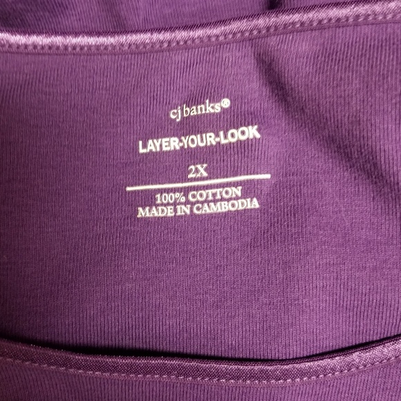 Purple CJ Banks 2x Long Sleeve T Shirt - Picture 3 of 4